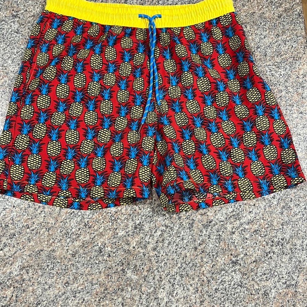 Public Republic Pineapple Print Men's swim shorts size small